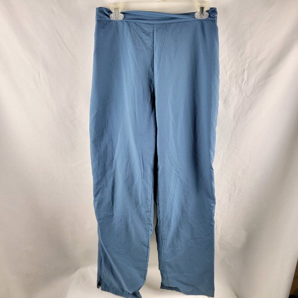 Forresters Outerwear Pants Mens Large Blue Water Resist Zipper Ankle Poly Nylon